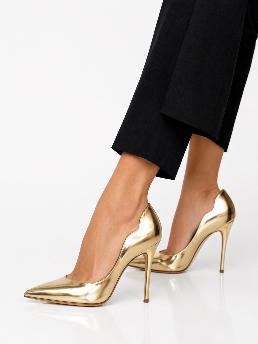Brian Atwood |  Bésame Gold Metallic Pumps Size 37